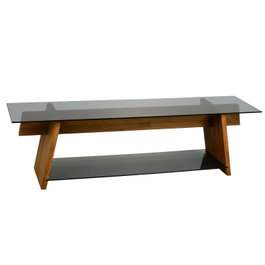 Hanah Home Soporte de TV en Nogal y Negro